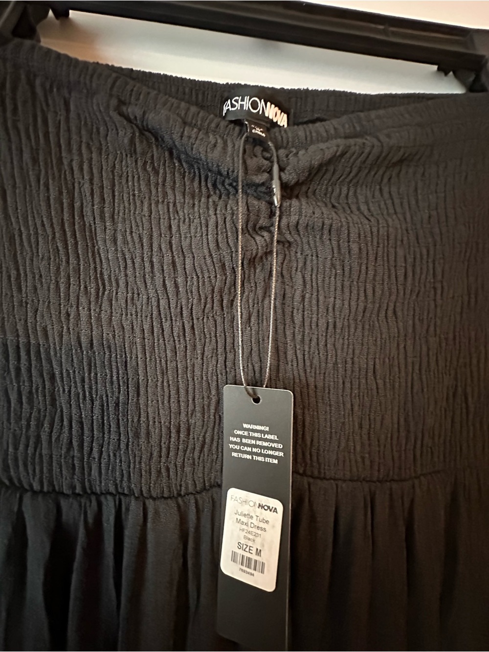Fashion Nova Black Strapless Smocked Maxi Dress - Picture 3 of 3